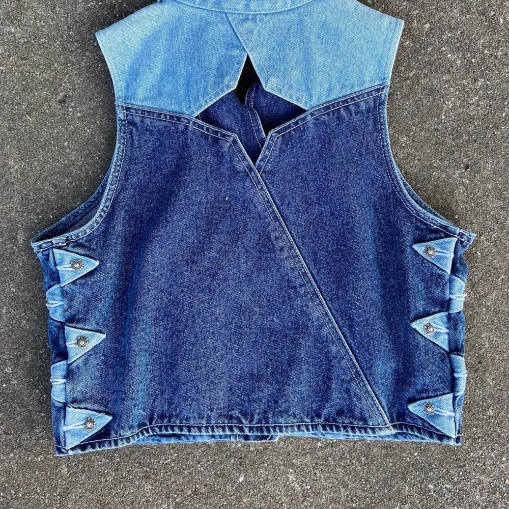 Stylish Blue Denim Vest